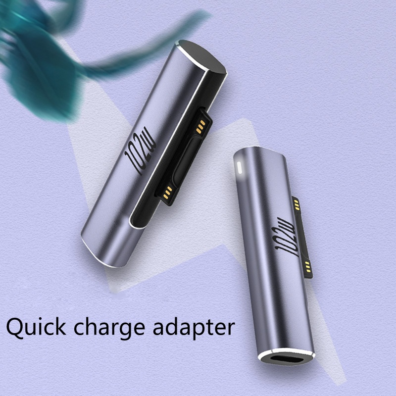 Btsg 102W USB-C Tipe C Female PD Fast Charging Adapterkonektor Untuk Surface Pro3 4 5