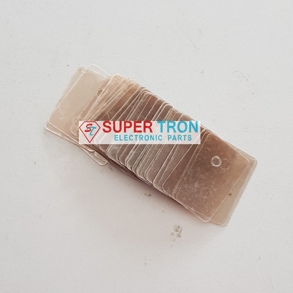 Mica Isolator Transistor Sedang 29x22mm 10pcs