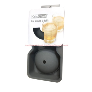 Krischef Ice Mould 2 Balls Alat Cetakan Es Bulat Cetakan Es Batu Bentuk Bola Bulat Bahan Silikon Kris Chef Silicone Silikon Kris