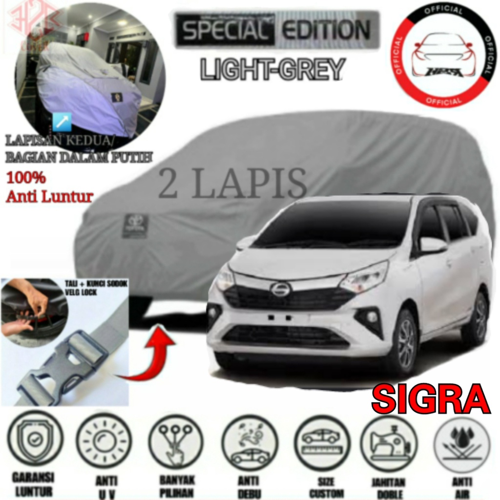 BODY COVER SIGRA/SELIMUT MOBIL SIGRA/COVER MOBIL SIGRA/SARUNG MOBIL SIGRA/UKURAN SESUAI/BODYFIT