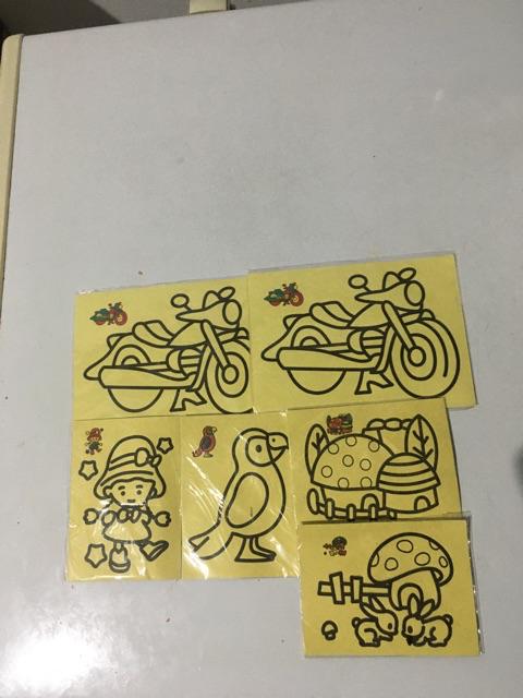 Stiker Pasir Mewarnai Lukisan Pasir Gambar Pasir Anak Pasir Tempel Shopee Indonesia