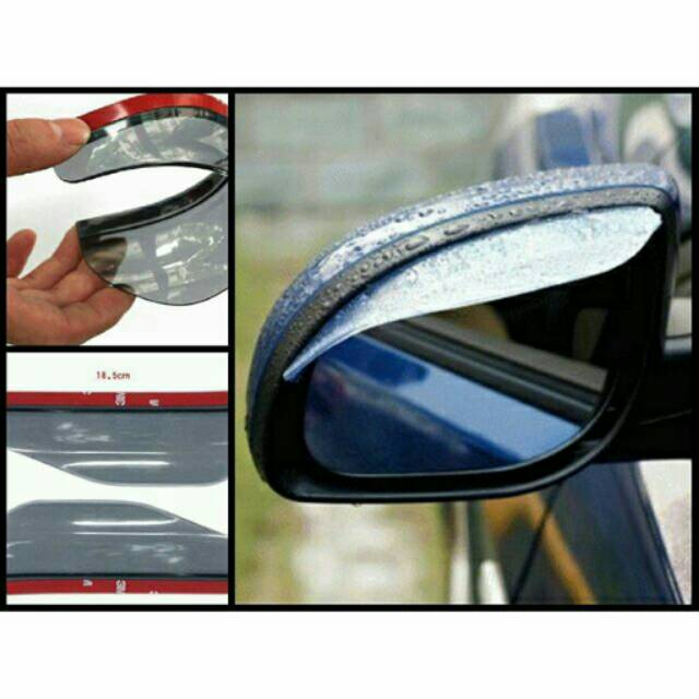 (2 lembar) papan mika pelindung kaca spion mobil