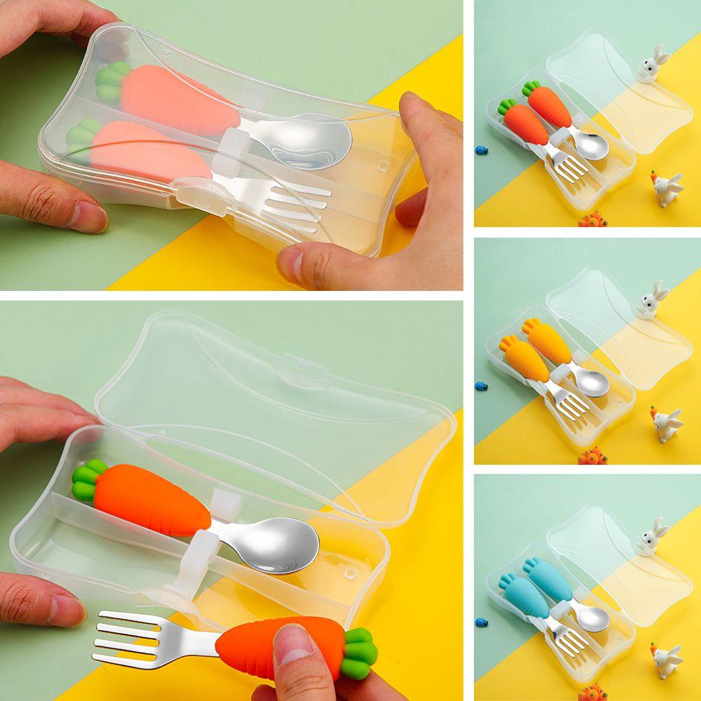 Top Children Utensil Reusable Spoon Fork Spoon Makan Bayi Makan Anak Alat Makan