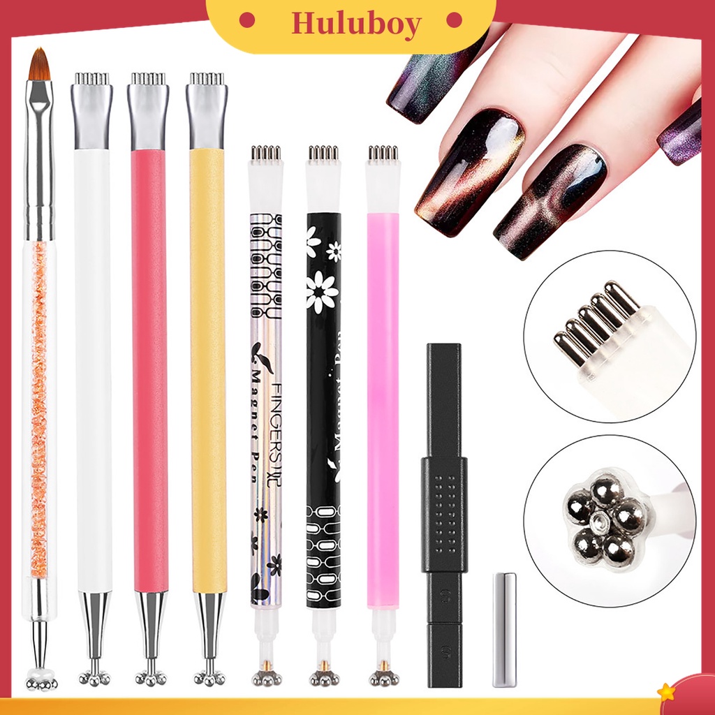 Huluboy Huluboy♡ Pen Magnet Pembuat Efek Cat Eye 3D Bahan Akrilik Untuk Nail Art DIY