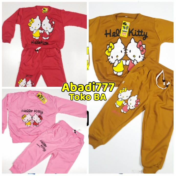 Baju Anak Anak 1-5 Tahun pakaian anak perempuan setelan switer anak 2021 motif helo kitty