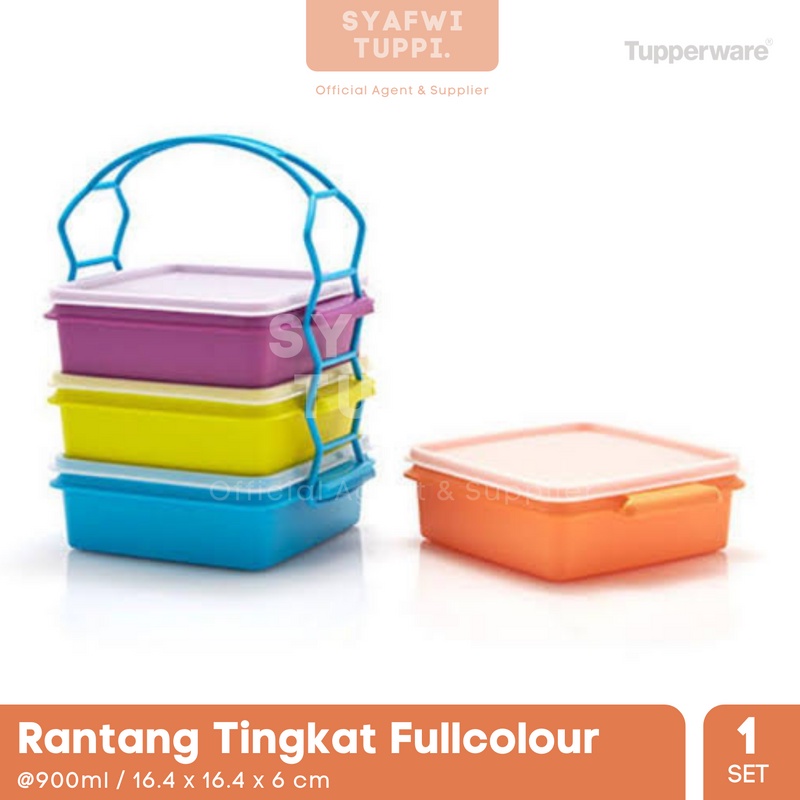 Rantang Tingkat Fullcolour - Kotak / Tempat Makanan Bekal Toples Piknik Keluarga - Carry All Set