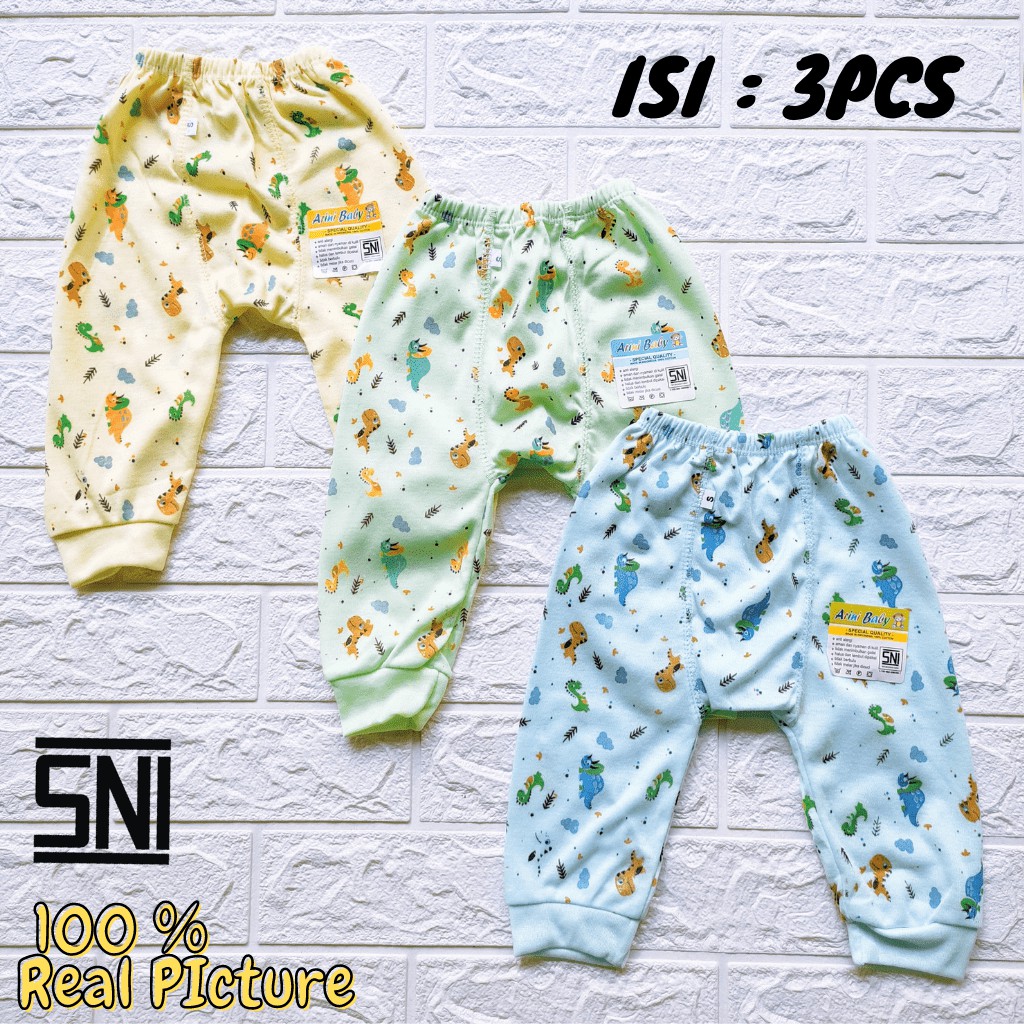 Celana Panjang Bayi Pempers Baru Lahir Merk SNI 0-18 Bulan S M L XL Motip Dino