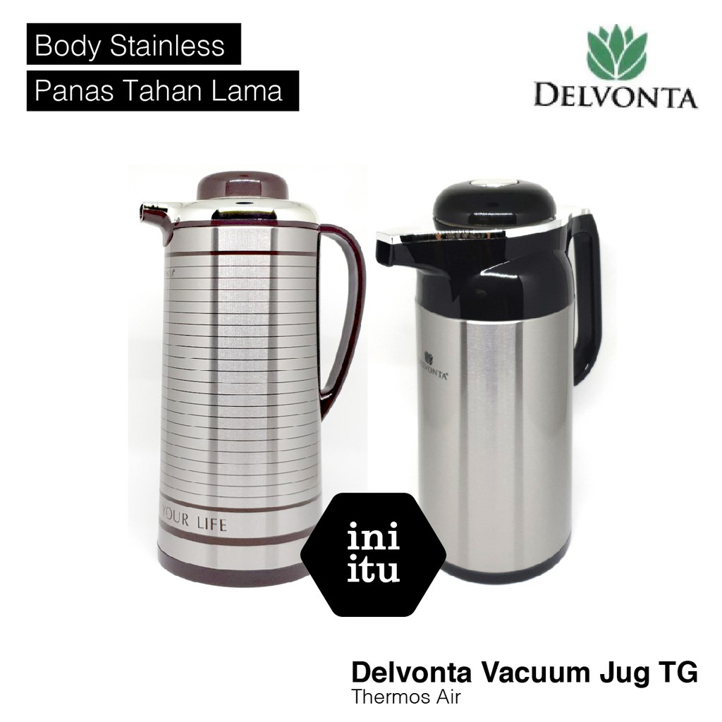 [ Delvonta ] Termos Kaca / Thermos / Vacum Jug Delvonta - Panas Tahan Lama