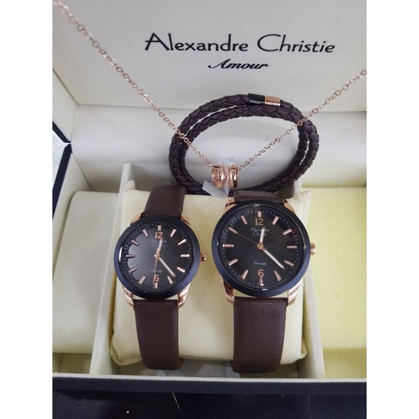 alexandre christie 8651mh couple rosegold ring hitam