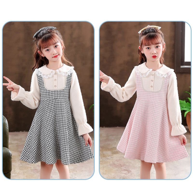 [pelangibabynkidsshop] dress tweed anak import