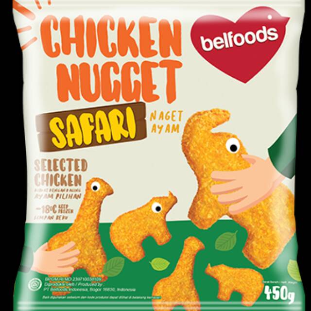 

belfoods chicken nugget safari 450 gr