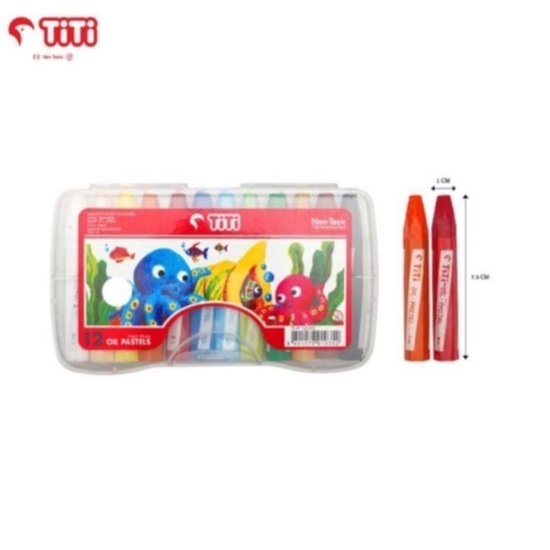 

PROMO..!!! Oil Pastel Crayon Minyak /Alat Mewarnai TiTi T1-p-12S 12 Warna Colors