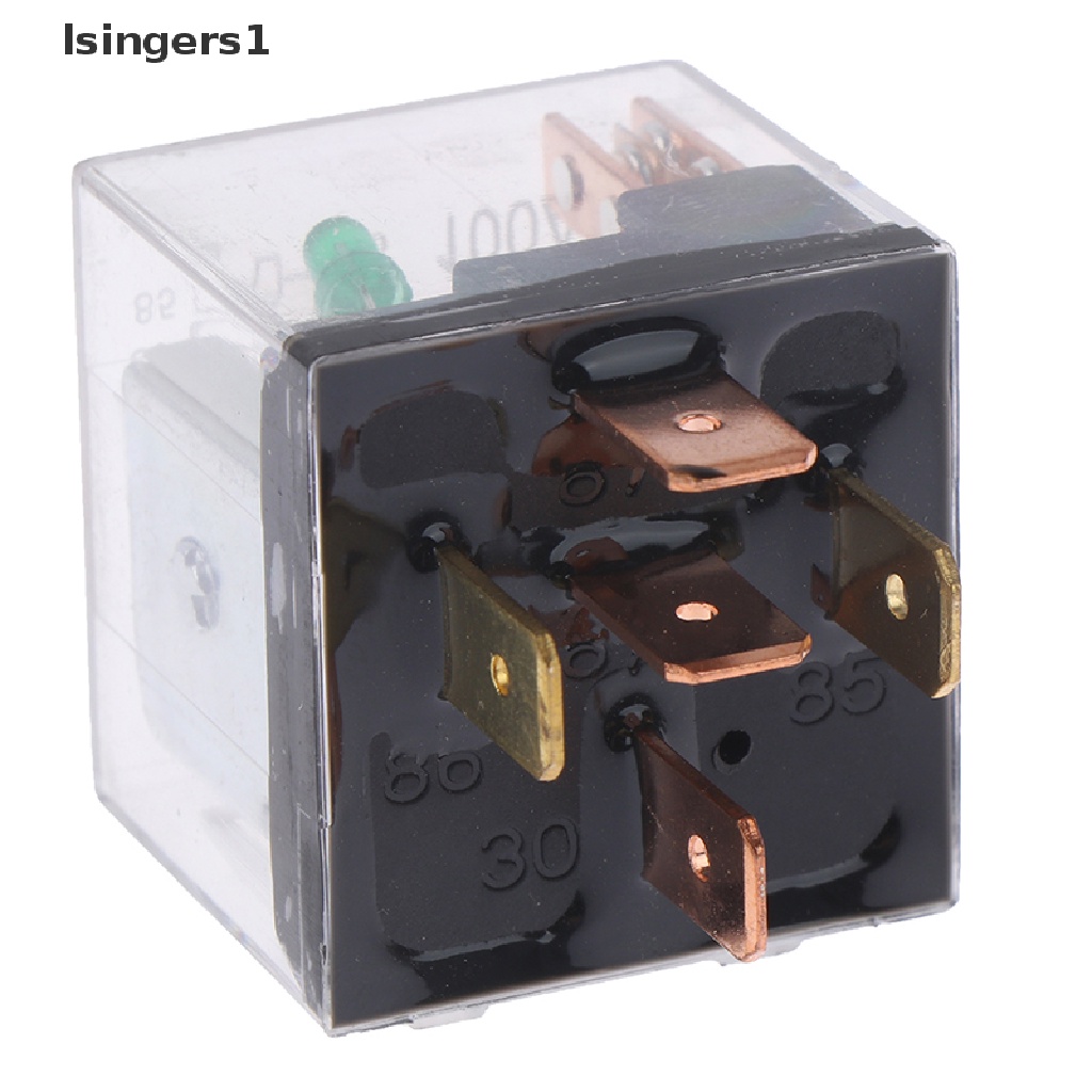 (lsingers1) Relay spdt control Mobil 12v / 24v 100a 4pin / 5pin Tahan Air