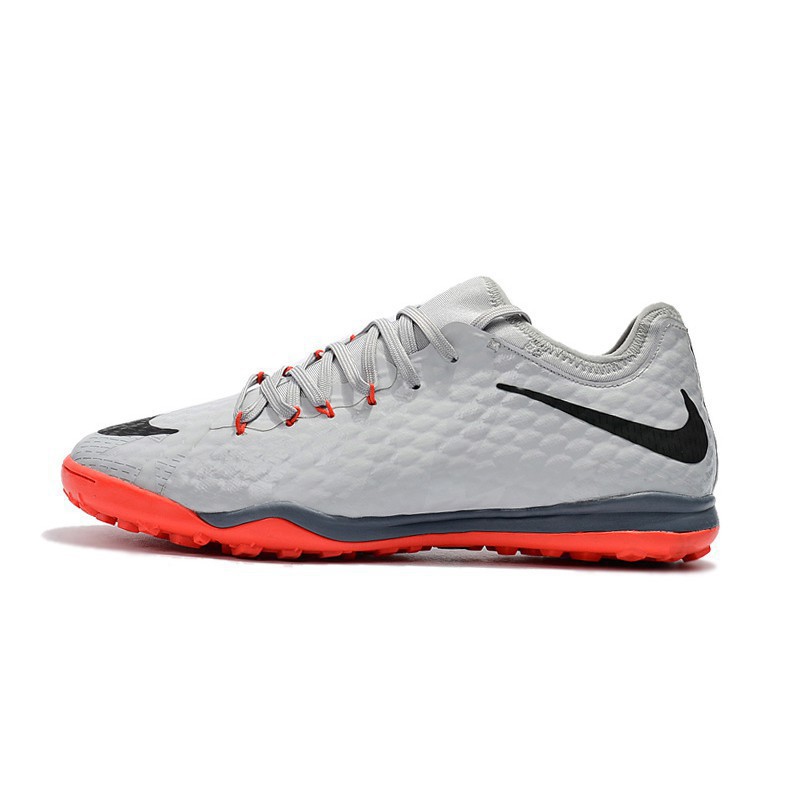 Sepatu Bola Desain Nike Hypervenom Finale II TF Warna Abu-Abu / Merah / Oranye | Shopee Indonesia