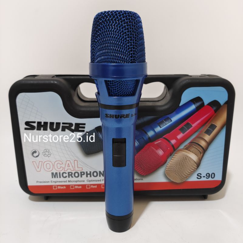 MICROPHONE KABEL KARAOKE SHURE S-90/MIC SHURE S-90 KOPER KAROKE/MICROPHONE KABEL VOCAL