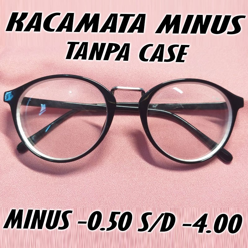 TERMURAHH!! Kacamata Minus Pria dan Wanita Ukuran 0.50 s/d 4.00 NO CASE Model Terbaru  kacamata rabun jauh