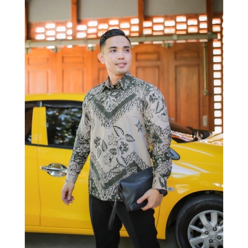 Kemeja Batik lengan Panjang Slimfit Full puring