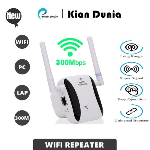 Wifi Repeater Antenna 300 mbps / Wifi Extender / Penguat sinyal Wifi