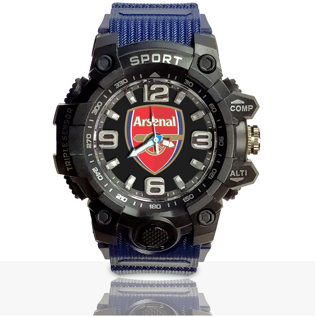 Jam Tangan Custom ARSENAL Ruber- Water Resistant