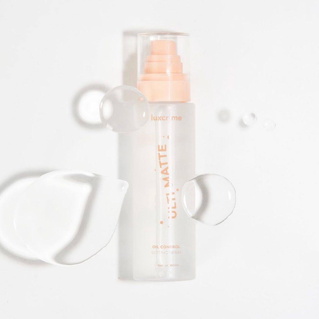 LUXCRIME Glow-Getter Dewy Setting Spray / Ulti-Matte Oil Control Setting Spray (150ml)