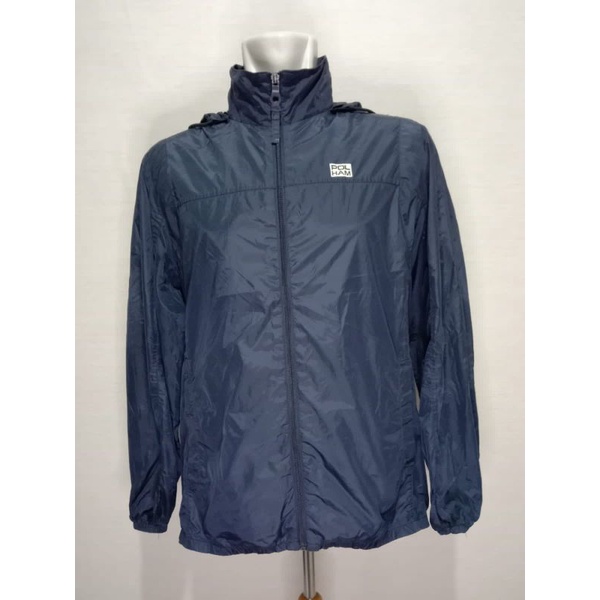 jaket running polham navy packable