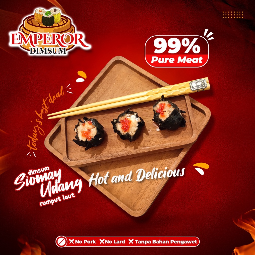 

Dimsum Siomay Udang Rumput Laut Frozen (3 pcs)