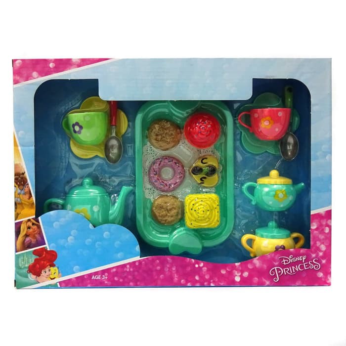 Mainan Anak Perempuan Princess Perlengkapan Minum Teh Tea Set Donut 3646