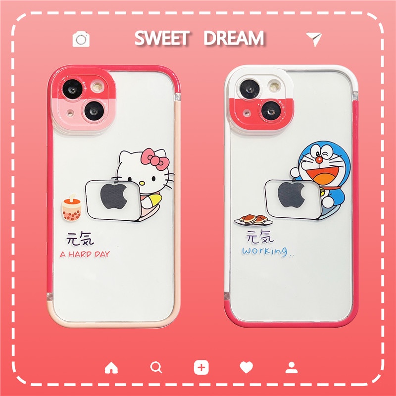 Case shockproof anti Jatuh frame Bisa Dilepas Motif Doraemon Untuk iphone 13 12 11PROMAX X XS XR XSMAX