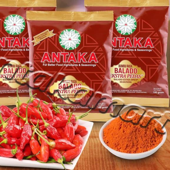 

JU7【 BUMBU TABUR / BUMBU SERBAGUNA ANTAKA PREMIUM 100g : Rasa BALADO EXTRA PEDAS Harga Terjangkau