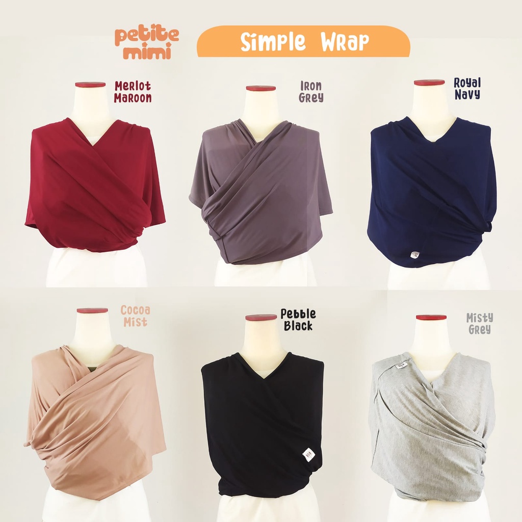 Petite Mimi - Gendongan Bayi Kaos Gendongan Depan - Simple Wrap - SNI