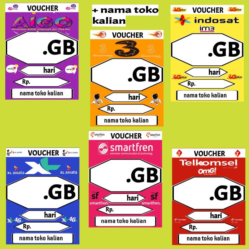 

DAMNI label harga voucher data