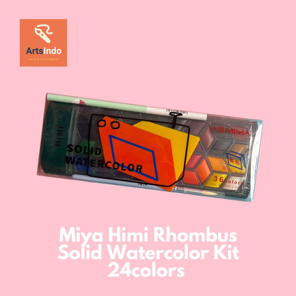 

Miya Himi Rhombus Solid Watercolor Cat Air Kit 24 Colors Warna