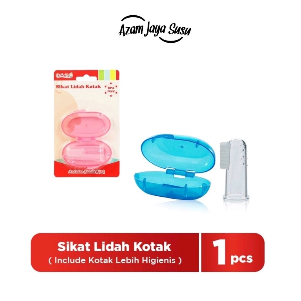Reliable - Sikat Lidah Kotak Steril Include Tempat Sikat Lidah Bayi Azzam Jaya Susu
