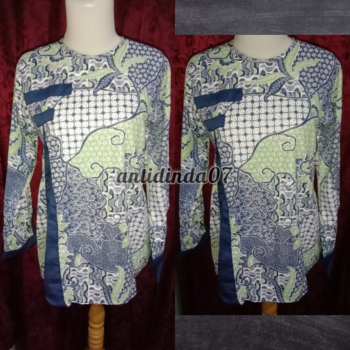Tey-17 Batik Wanita Asj Sa Hrb026 Kenongo Kemeja Tosca Pendek