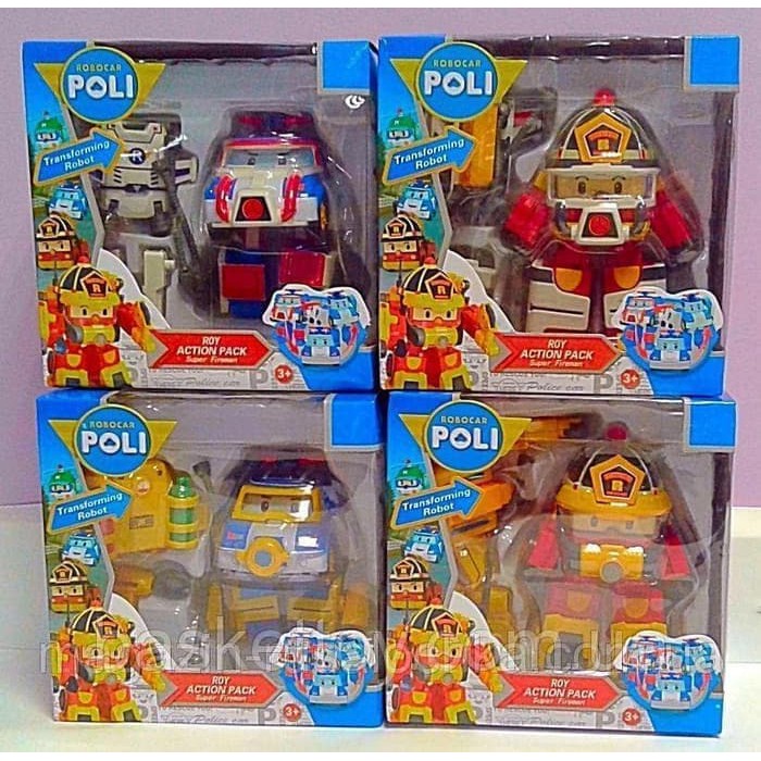 Mainan Anak ROBOCAR POLI Action FIGURE ROBOCAR POLI 1 set 4 pcs
