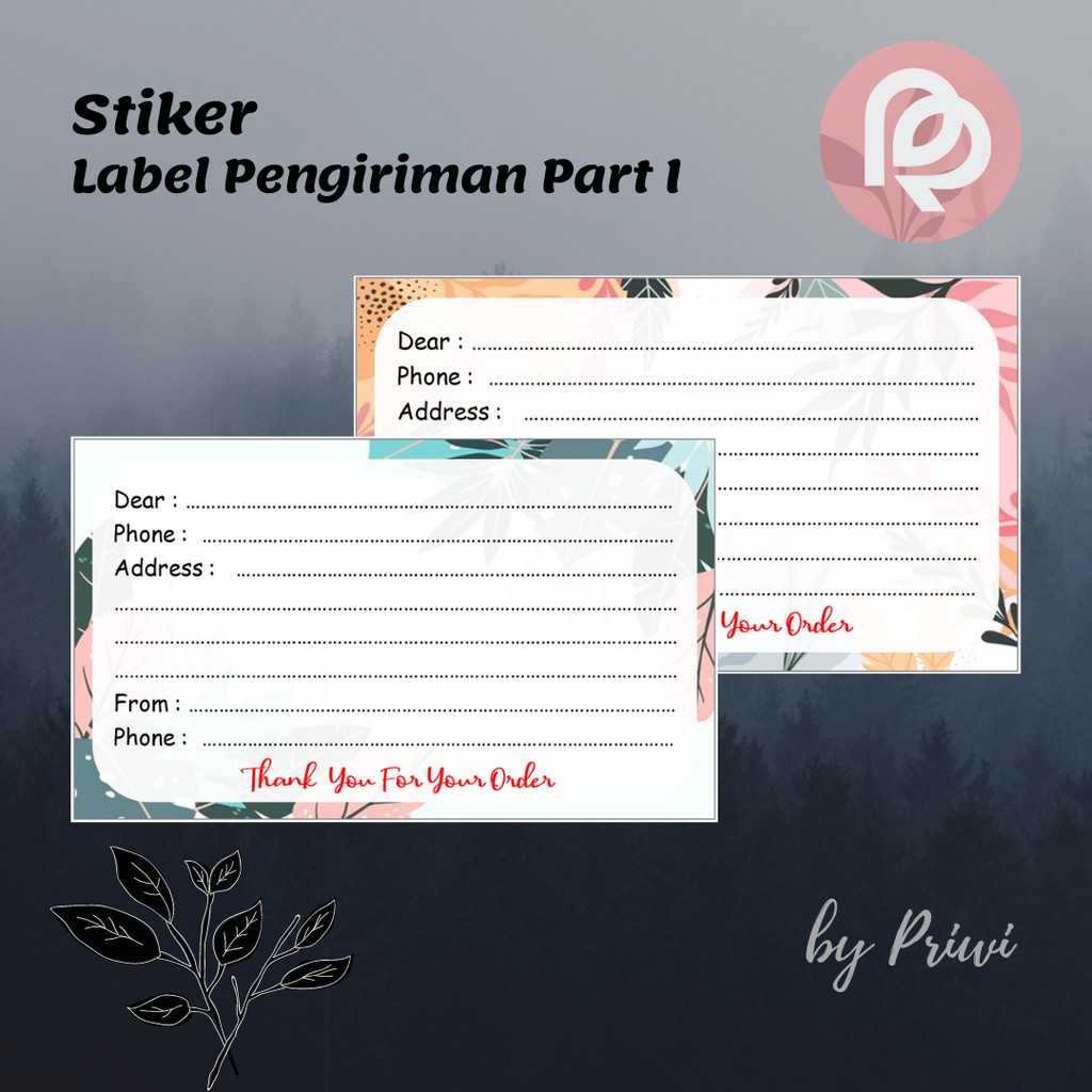 

STIKER LABEL PENGIRIMAN CUSTOM OLSHOP PART I MURAH