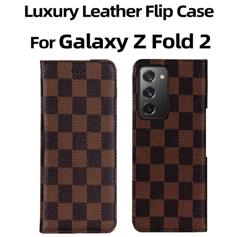 Flip Case Samsung Galaxy Z Fold 2 Fold2 5G - Flipcase Leather Classic Cover Casing Sarung Hp Lipat K