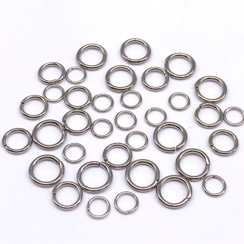 4 5 6mm 500pcs/lot Connector Stainless Steel Jump Rings DIY Silver color Jewelry Findings Components Split single Open ring