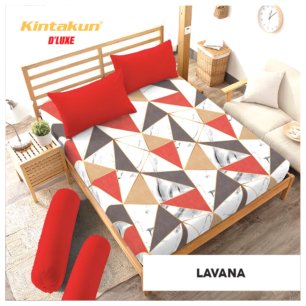 Sprei Kintakun Dluxe Queen - Sprei Queen ukuran 160x200 tinggi 20 cm Motif LAVANA -  Sprei Cantik Mu