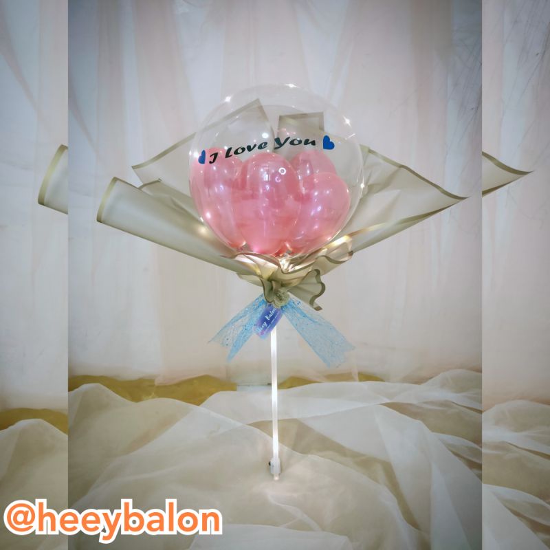 Ready Langsung Kirim Balon Stick/Balon PVC/balon bening/balon ultah/balon graduation/buket wisuda/bu