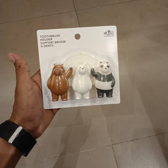 Toothbrush holder we bare bears miniso