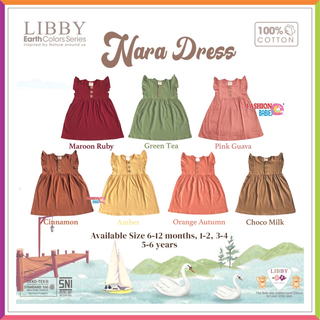 ❤ Fashionbabies ❤ LIBBY EMILY DRESS NEW COLOUR / NARA DRESS BABY LIBBY EARTH COLOUR SERIES ORIGINAL