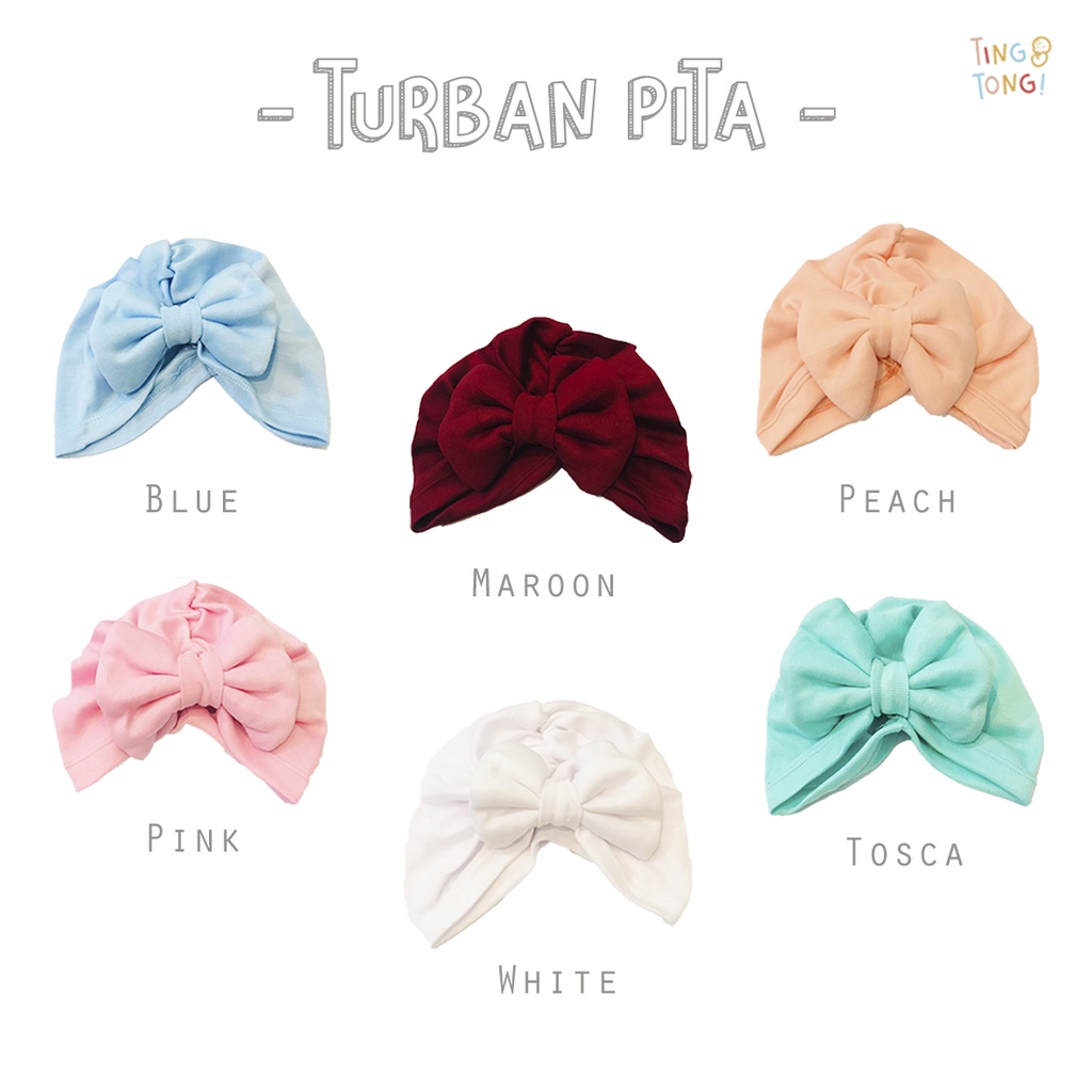 TINGTONG - Turban Pita Bando Anak Bayi Perempuan Polos