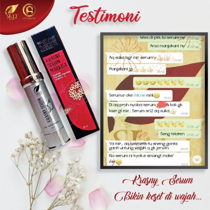 SERUM KULIT KERING / KRASNY SERUM SR12 ANTIOKSIDAN / SERUM VITAMIN C / SERUM MARKISA MEMBANTU REGENERASI SEL KULIT saudagarsr12