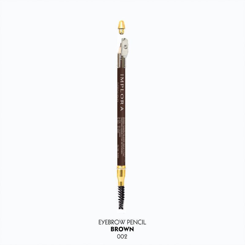 PENSIL ALIS IMPLORA BPOM PENSIL ALIS 2 IN 1 EYEBROW PENCIL