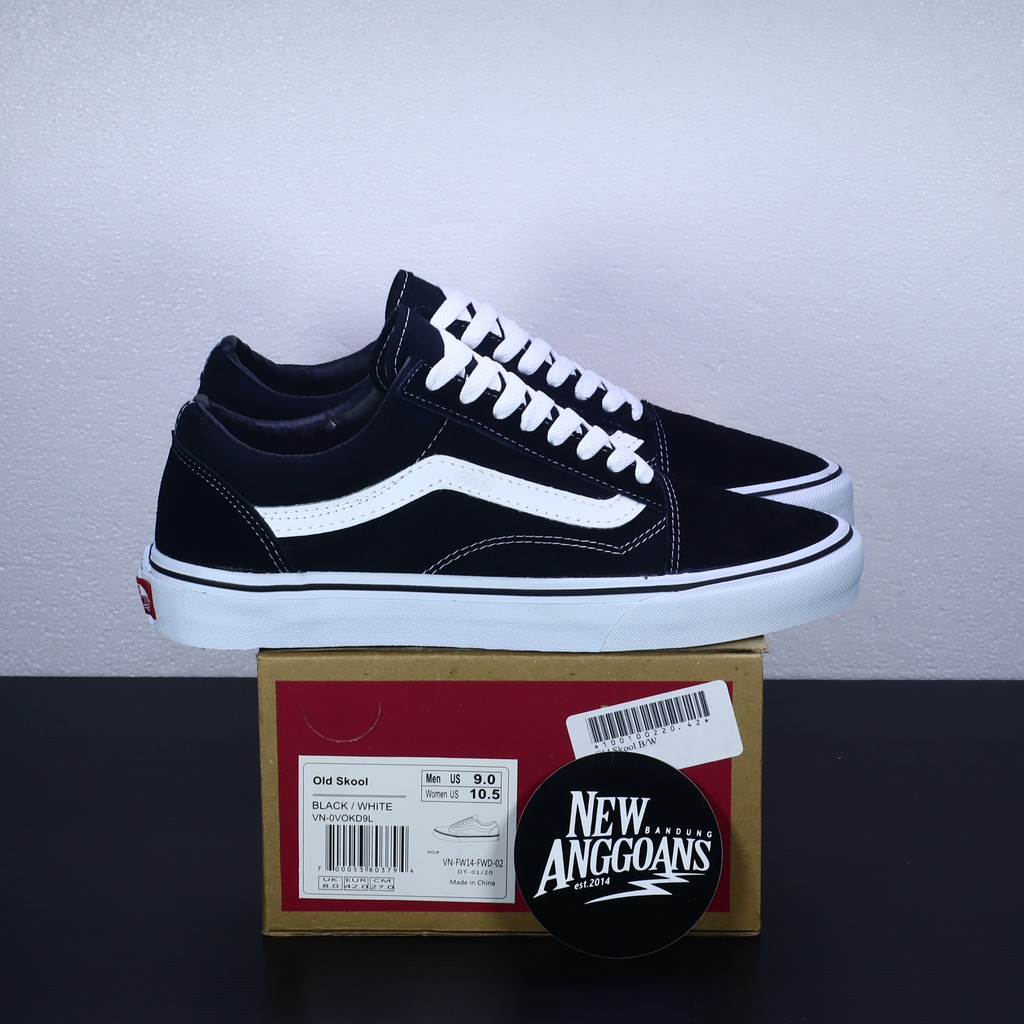 Sepatu Vans Oldskool Classic Black White Hitam Putih Premium