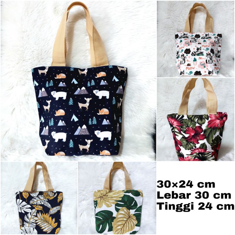 Tas Kanvas Mukena Totebag Dompet Belanja