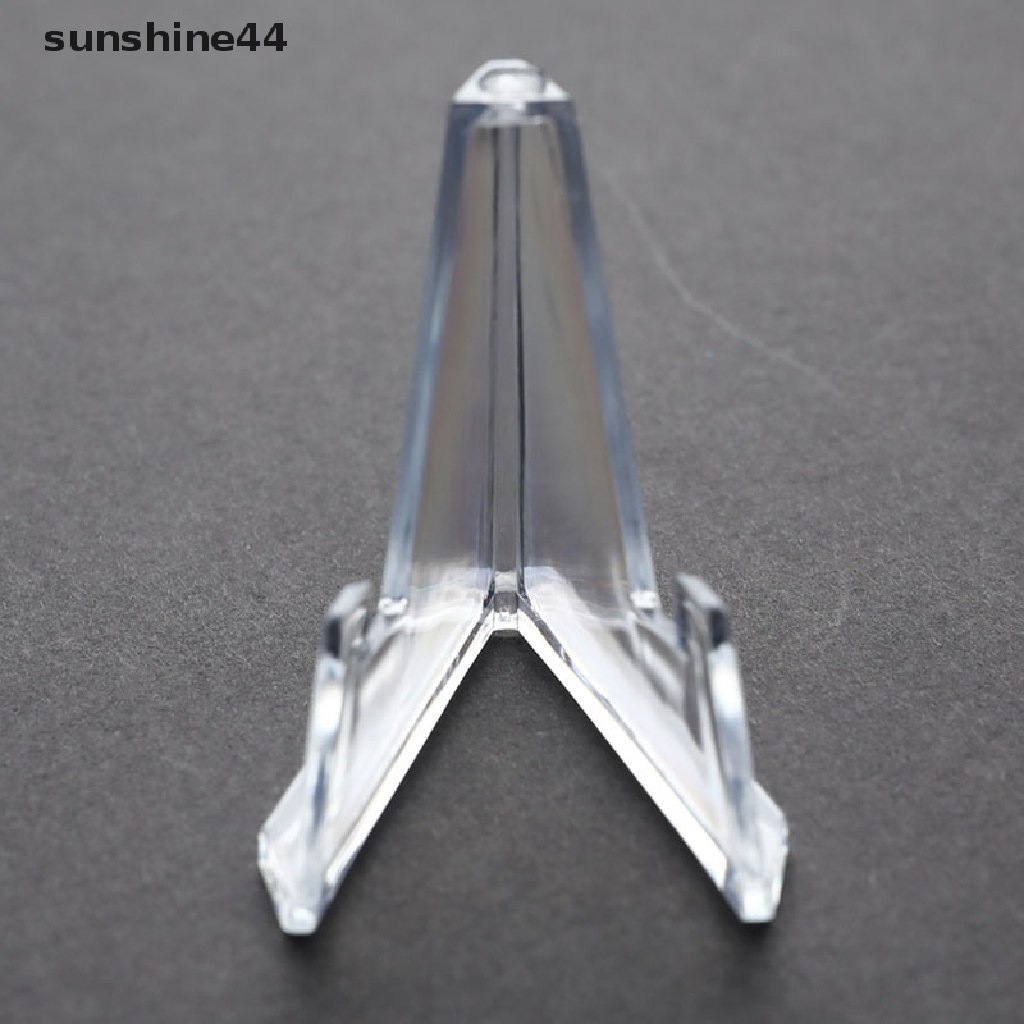 Sunshine 1Pc Stand Display Holder Kartu / Koin / Lencana Bahan Akrilik