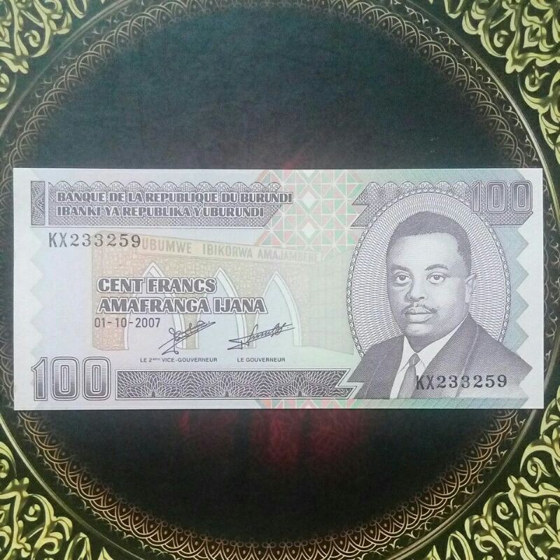 uang 100 franc burundi 2007 unc