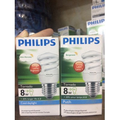 Lampu Tornado Philips 8 Watt
